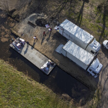 Te land en te water voor verhuizing Giethoorn