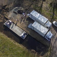 Te land en te water voor verhuizing Giethoorn